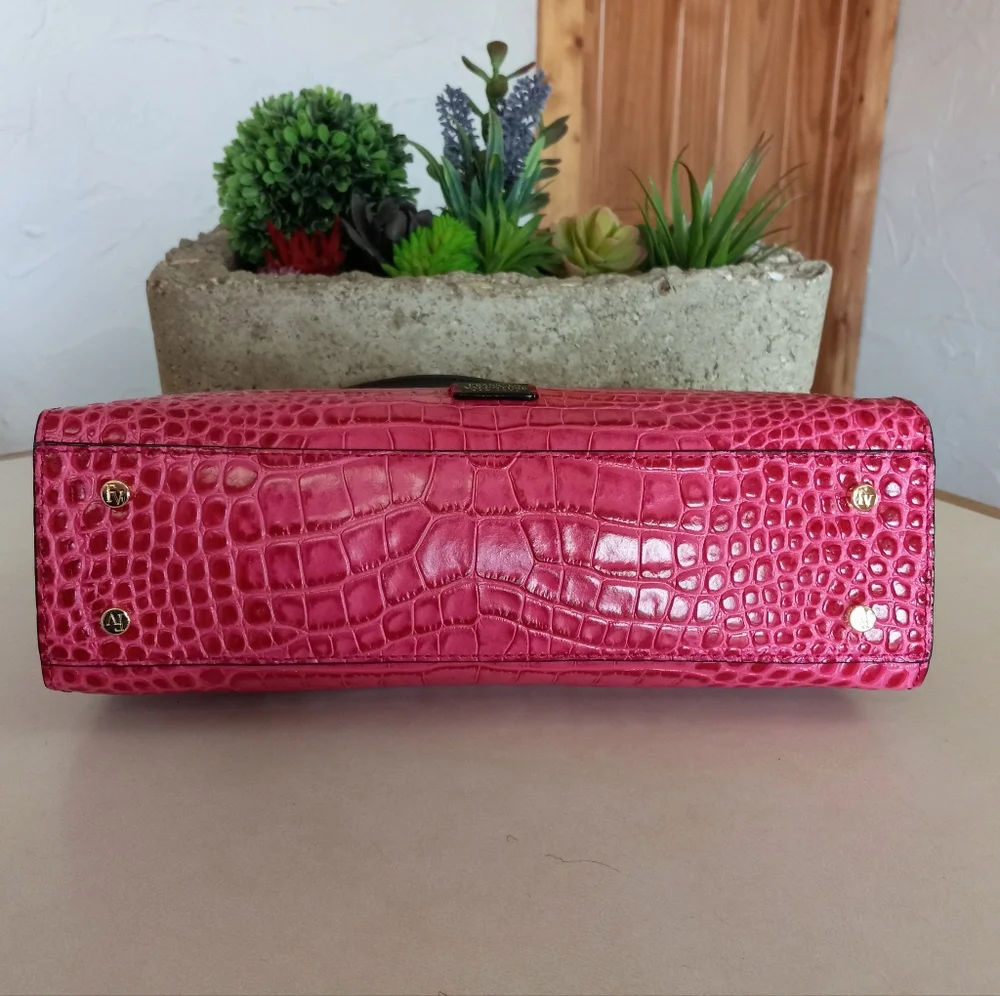 Frances Valentine Jackie Frame Bag, Embossed leather in Pink - Picture 10 of 16